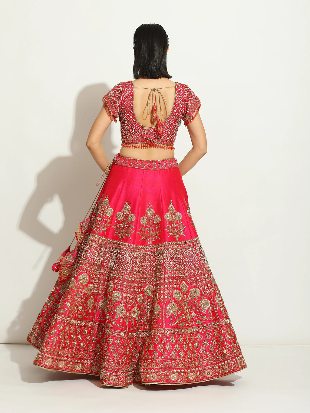 Fuchsia Zardozi Nakashi Lehenga