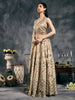 Ivory pipe work lehenga