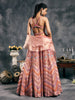 Blush pink bead work lehenga