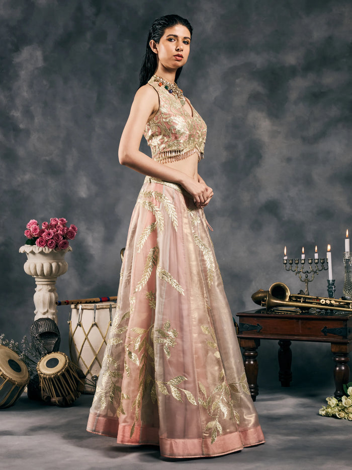Multi-pastel gota lehenga
