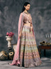Multi pastel mirror work lehenga