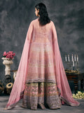 Multi pastel mirror work lehenga