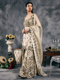 Ivory peplum garara