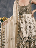 Ivory peplum garara