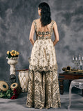 Ivory peplum garara