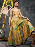 Multicolor geometric patchwork sharara