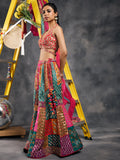 Multicolored patchwork sharara