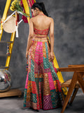 Multicolored patchwork sharara