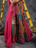 Multicolored patchwork sharara