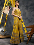 Olive mirror work sharara