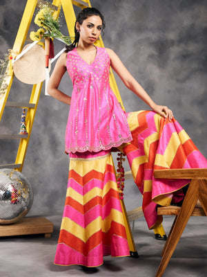 Multicolored patchwork garara