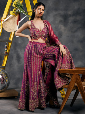 Plum dabka sharara