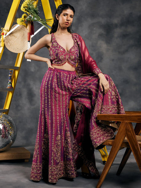 Plum dabka sharara