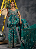 Rama green peplum garara