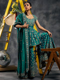 Rama green peplum garara