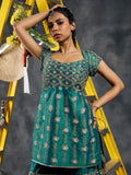 Rama green peplum garara