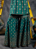 Rama green peplum garara