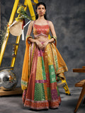 Multicolored patchwork lehenga