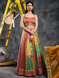 Multicolored patchwork lehenga