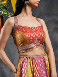 Multicolored patchwork lehenga
