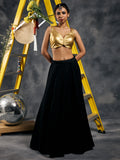 Gold satin blouse