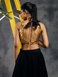 Gold satin blouse