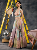 Multicolored pastel lehenga