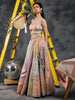 Multicolored pastel lehenga