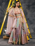 Multicolored pastel lehenga