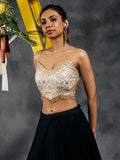 Ivory zari chanderi blouse