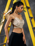 Ivory zari chanderi blouse