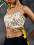 Ivory chanderi blouse