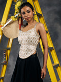 Ivory zari Corset blouse