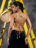 Ivory zari Corset blouse