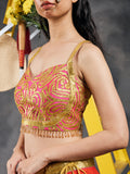 Gota multicolored chevron lehenga