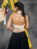 Ivory Pearl Work Blouse