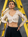 Ivory Zari Chanderi Swarovski Work Blouse