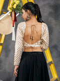 Ivory Zari Chanderi Swarovski Work Blouse