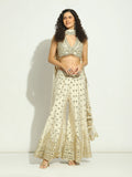 Ivory Halter Mirror Sharara