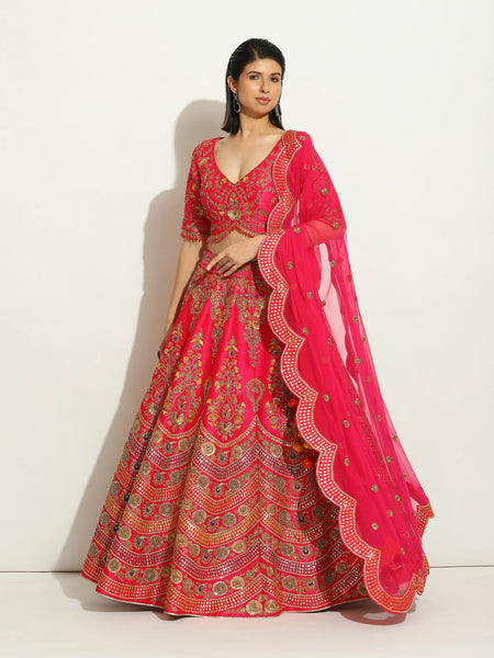 Fuchsia Zardozi Lehenga