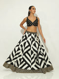 Charcoal Mirror-work Lehenga