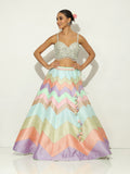 Pastel Patchwork & Chevron Lehenga