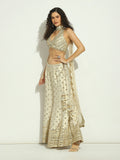 Ivory Halter Mirror Sharara