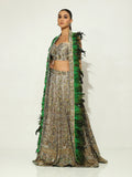 Peacock Georgette Feathered Lehenga