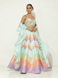 Pastel Patchwork & Chevron Lehenga