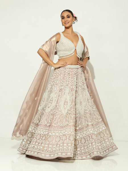 Light Purple PalePearl Lehenga