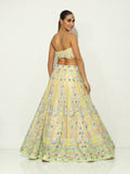 Rangrass Pastel beadwork Lehenga