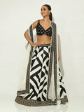 Charcoal Mirror-work Lehenga