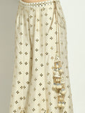 Ivory Halter Mirror Sharara