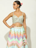 Pastel Patchwork & Chevron Lehenga